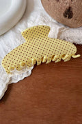 Yellow Polka Dot Hair Claw Clip One Size