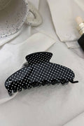 Black Polka Dot Hair Claw Clip One Size