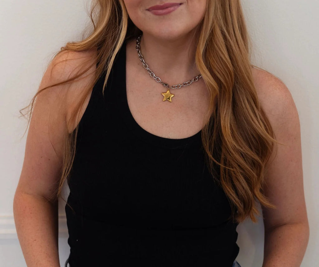 Chansutt Two Toned Star Necklace