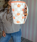 Pumpkin Check Iced Cup Coolie (Medium)