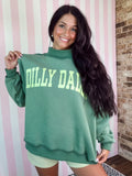 DILLY DALLY Print Reversible Mockneck Sweatshirt