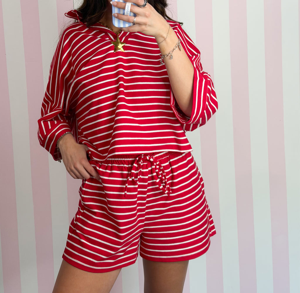 Red Two-piece Set