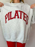 PILATES & YOGA Print Reversible Mockneck Sweatshirt