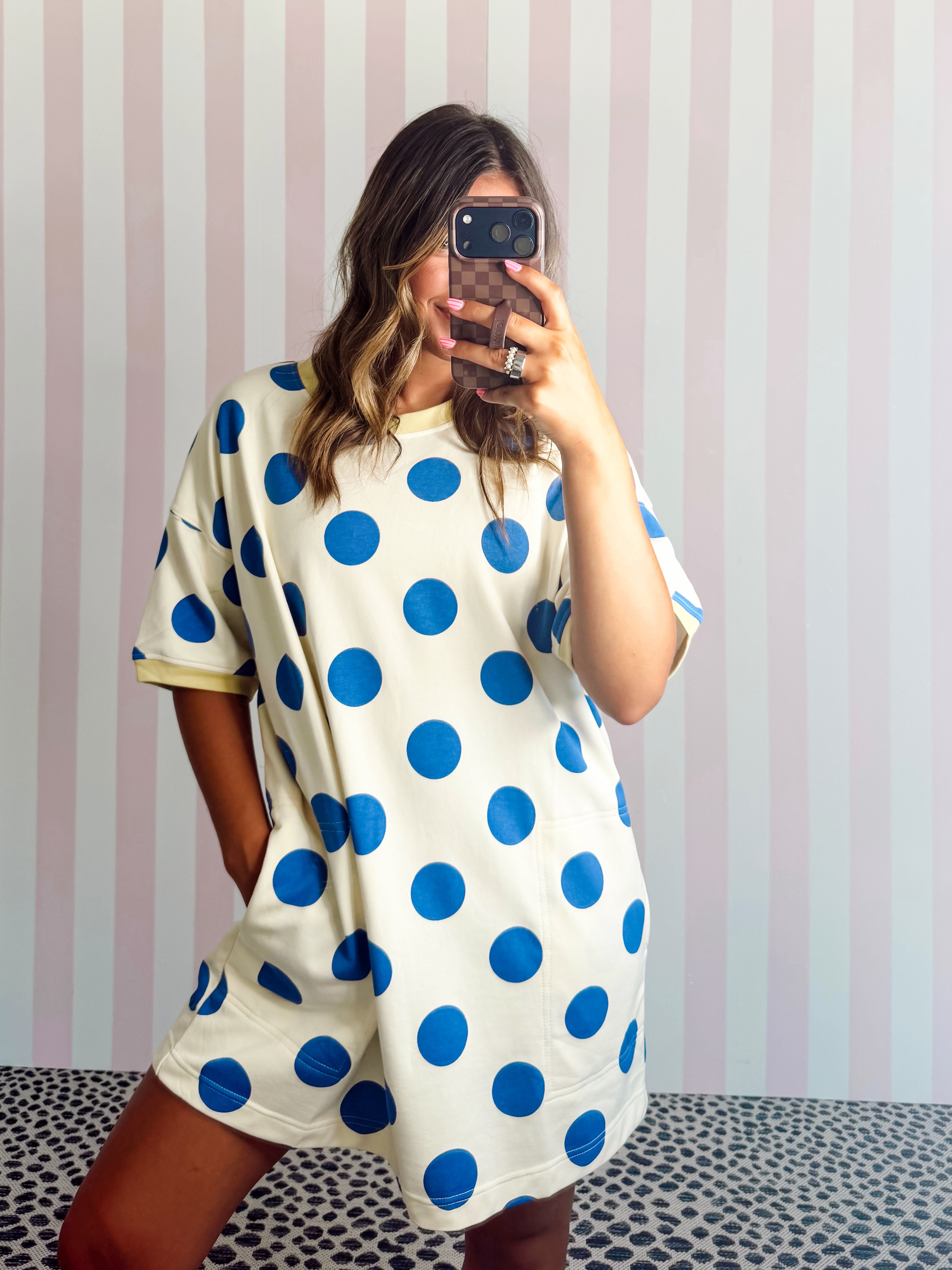 Playful Polka Dot Relaxed Mini Dress