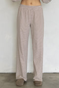 Almond Striped Wide Leg Pants - Things Between