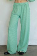 Lime Striped Wide Leg Pants - Things Between