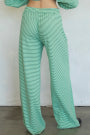 Lime Striped Wide Leg Pants - Things Between