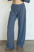 Navy Striped Wide Leg Pants - Things Between